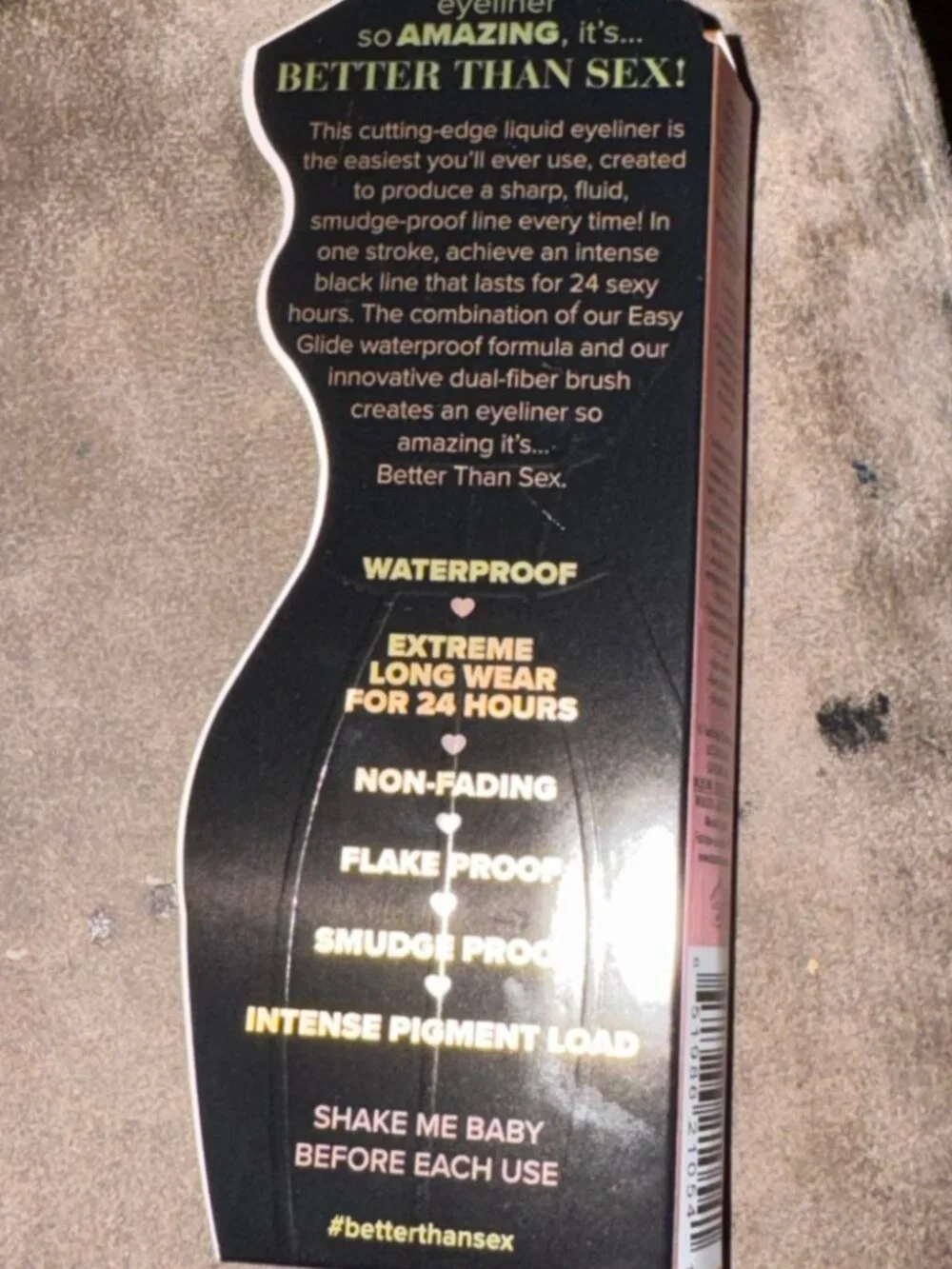 Too Faced Better Than Sex Waterproof Liquid Eyeliner Intense Black NEW